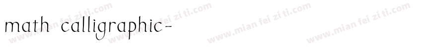 math calligraphic字体转换